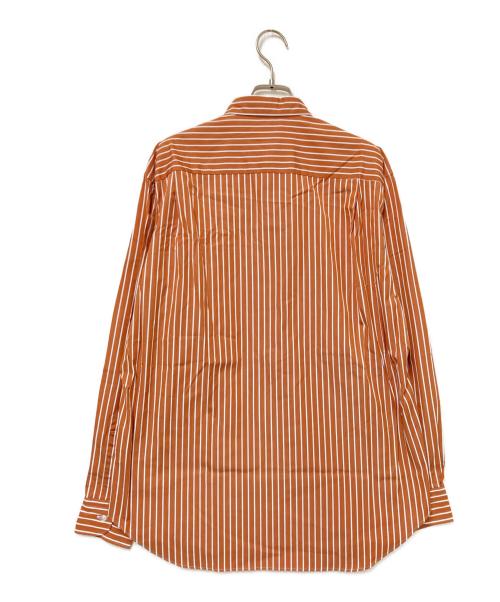 UNITED ARROWS（ユナイテッドアローズ）UNITED ARROWS (ユナイテッドアローズ) ストライプシャツ ブラウン×ホワイト サイズ:S 未使用品の古着・服飾アイテム