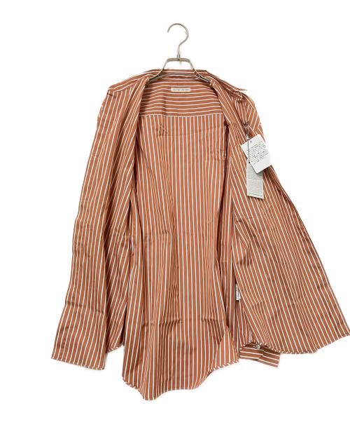 UNITED ARROWS（ユナイテッドアローズ）UNITED ARROWS (ユナイテッドアローズ) ストライプシャツ ブラウン×ホワイト サイズ:S 未使用品の古着・服飾アイテム