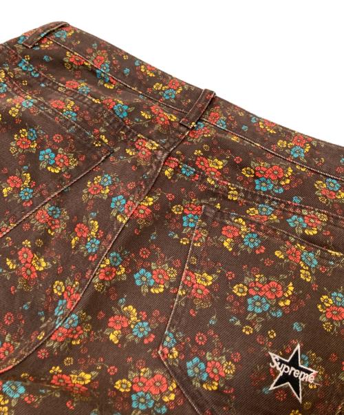 SUPREME（シュプリーム）SUPREME (シュプリーム) Regular Jean Flowers ブラウン サイズ:32の古着・服飾アイテム