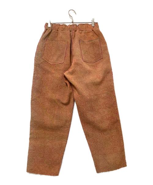 bunai（ブナイ）bunai (ブナイ) JOURNAL STANDARD relume (ジャーナルスタンダード レリューム) カンタキルトイージーパンツ オレンジ×レッド サイズ:下記参照の古着・服飾アイテム