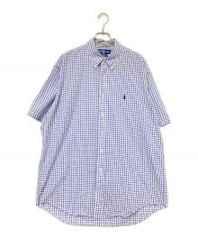 RALPH LAUREN（ラルフローレン）の古着「チェックBDシャツ」｜ホワイト×ブルー
