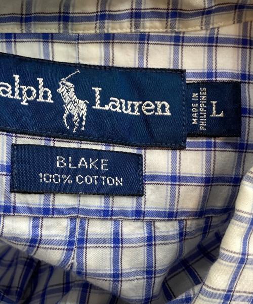 RALPH LAUREN（ラルフローレン）RALPH LAUREN (ラルフローレン) チェックBDシャツ ホワイト×ブルー サイズ:Lの古着・服飾アイテム
