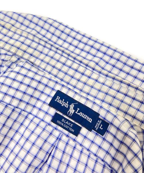 RALPH LAUREN（ラルフローレン）RALPH LAUREN (ラルフローレン) チェックBDシャツ ホワイト×ブルー サイズ:Lの古着・服飾アイテム