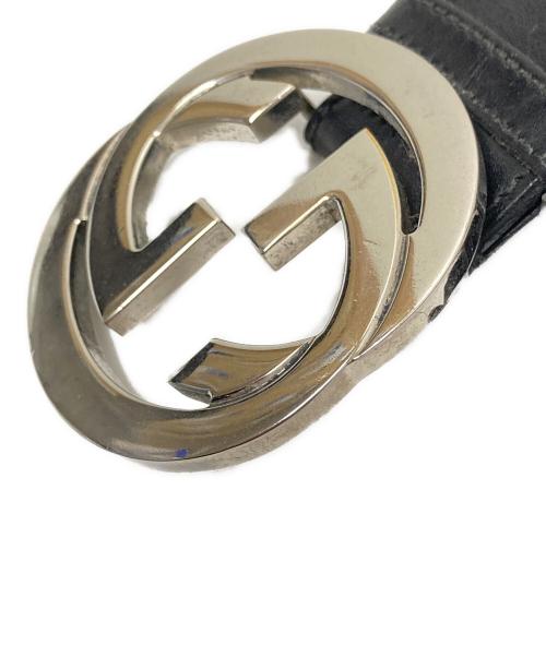 GUCCI（グッチ）GUCCI (グッチ) GG柄インターロッキングベルト ブラック サイズ:下記参照の古着・服飾アイテム