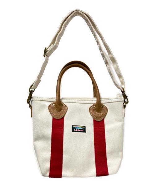 L.L.Bean（エルエルビーン）L.L.Bean (エルエルビーン) 2WAYキャンバスショルダーバッグ ベージュ×レッド サイズ:下記参照の古着・服飾アイテム
