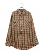 big macビッグマック）の古着「70‘Sチェックシャツ」｜ブラウン×オレンジ