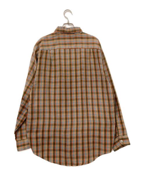 big mac（ビッグマック）big mac (ビッグマック) 70‘Sチェックシャツ ブラウン×オレンジ サイズ:Lの古着・服飾アイテム