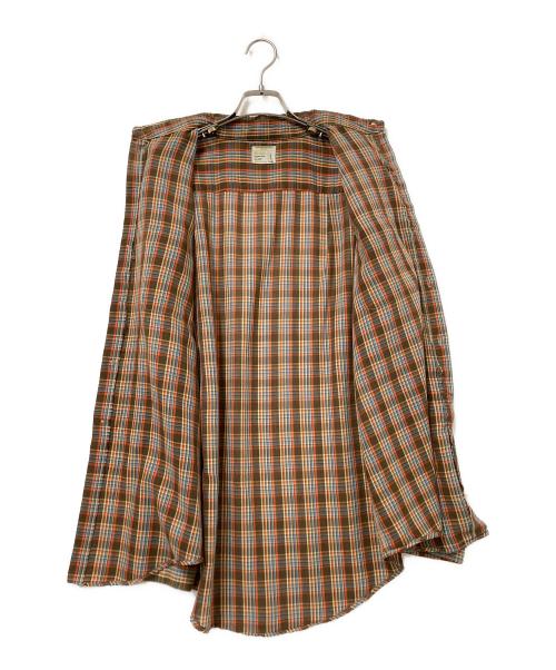 big mac（ビッグマック）big mac (ビッグマック) 70‘Sチェックシャツ ブラウン×オレンジ サイズ:Lの古着・服飾アイテム