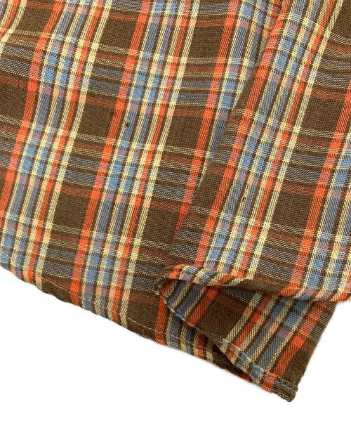 big mac（ビッグマック）big mac (ビッグマック) 70‘Sチェックシャツ ブラウン×オレンジ サイズ:Lの古着・服飾アイテム