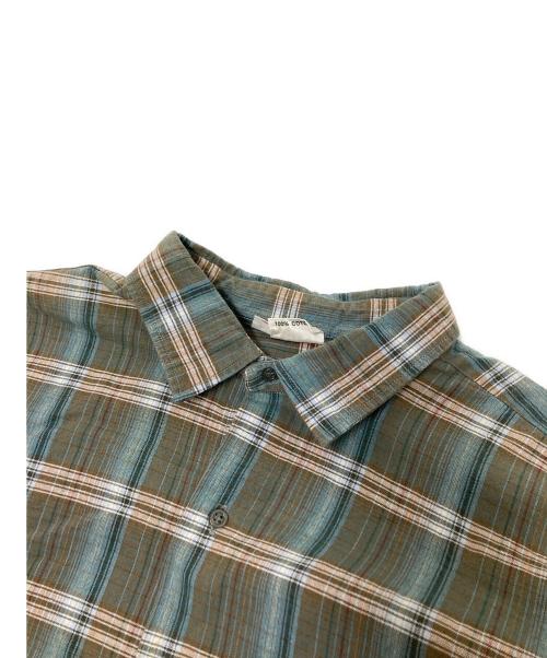 STELLA（ステラ）STELLA (ステラ) 80‘Sコットンチェックシャツ グリーン×ホワイト サイズ:5の古着・服飾アイテム