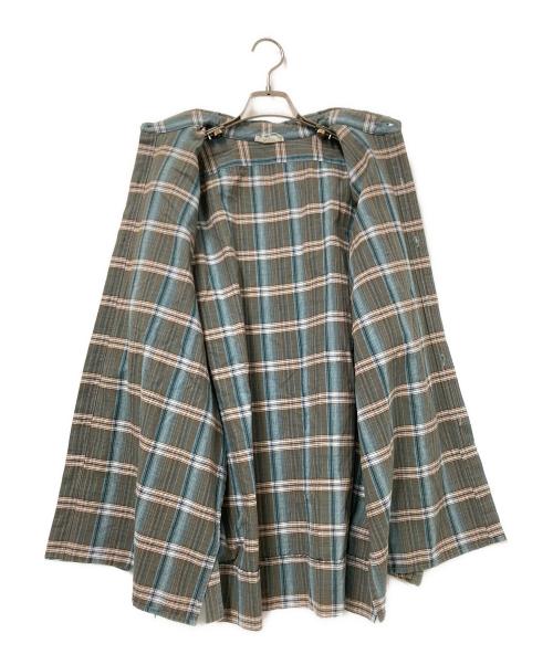 STELLA（ステラ）STELLA (ステラ) 80‘Sコットンチェックシャツ グリーン×ホワイト サイズ:5の古着・服飾アイテム