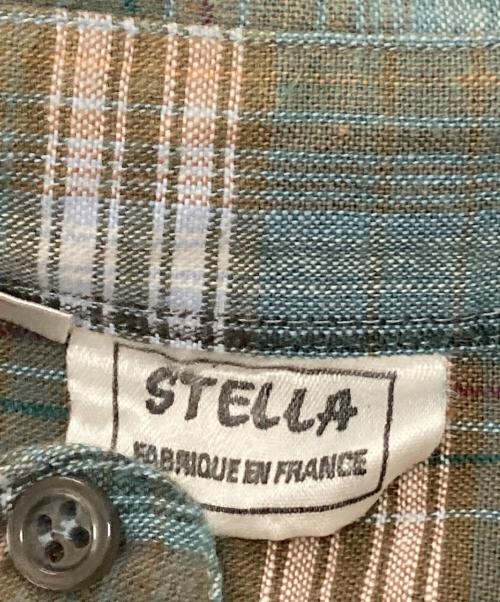 STELLA（ステラ）STELLA (ステラ) 80‘Sコットンチェックシャツ グリーン×ホワイト サイズ:5の古着・服飾アイテム