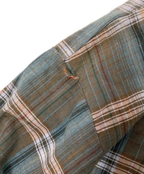 STELLA（ステラ）STELLA (ステラ) 80‘Sコットンチェックシャツ グリーン×ホワイト サイズ:5の古着・服飾アイテム