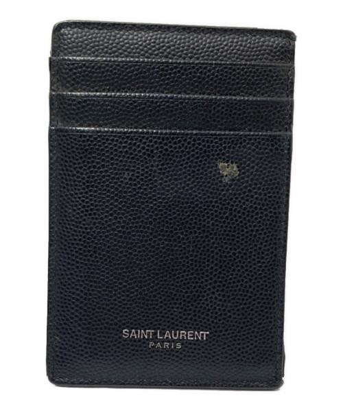 Saint Laurent Paris（サンローランパリ）Saint Laurent Paris (サンローランパリ) マネークリップ付カードケース ブラック サイズ:下記参照の古着・服飾アイテム