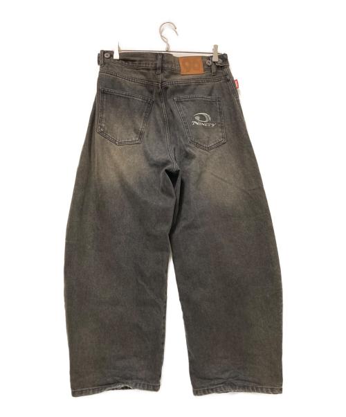 9090（9090）9090 (9090) Heisei Logo Buggy Ballon Denim Pants ブラック サイズ:Mの古着・服飾アイテム