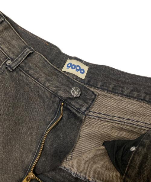 9090（9090）9090 (9090) Heisei Logo Buggy Ballon Denim Pants ブラック サイズ:Mの古着・服飾アイテム