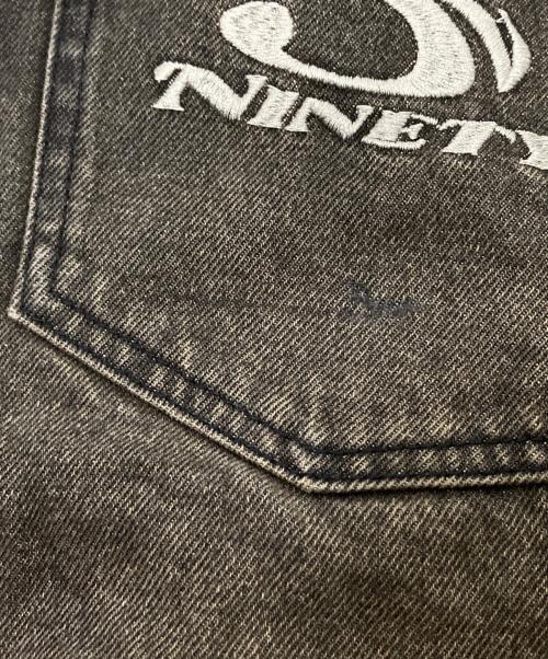 9090（9090）9090 (9090) Heisei Logo Buggy Ballon Denim Pants ブラック サイズ:Mの古着・服飾アイテム