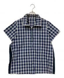 Porter Classic（ポータークラシック）の古着「パラカプルオーバーシャツ」｜ネイビー×ホワイト