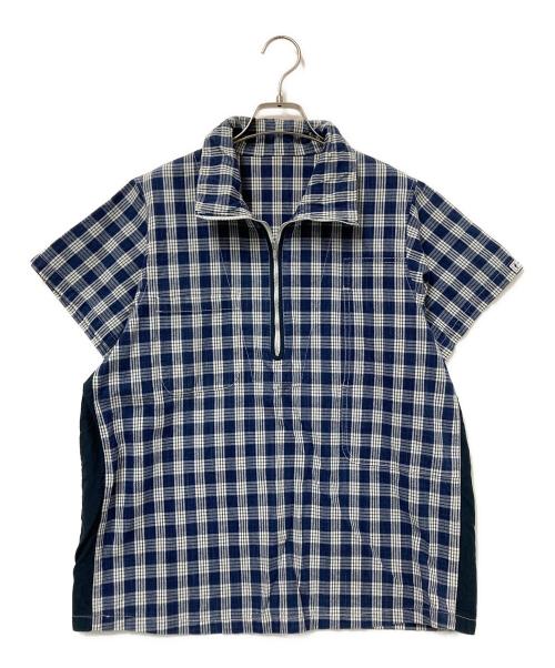Porter Classic（ポータークラシック）Porter Classic (ポータークラシック) パラカプルオーバーシャツ ネイビー×ホワイト サイズ:XSの古着・服飾アイテム