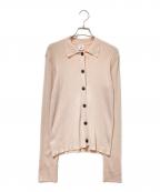 6(ROKU) BEAUTY&YOUTHロク ビューティーアンドユース）の古着「RIB SHIRT CARDIGAN」｜ピンク