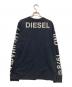DIESEL (ディーゼル) ロングスリーブカットソー ブラック×ホワイト サイズ:M：5000円