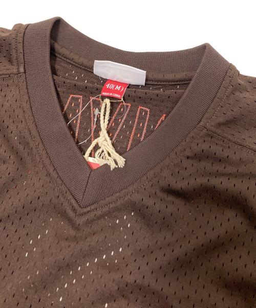 MITCHELL & NESS（ミッチェルアンドネス）MITCHELL & NESS (ミッチェルアンドネス) メッシュカットソー ブラウン サイズ:40（M） 未使用品の古着・服飾アイテム