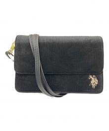 U.S POLO ASSN（ユーエスポロアッスン）の古着「コーデュロイショルダーバッグ」｜ブラック