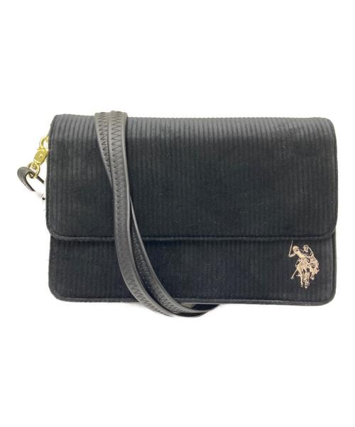 U.S POLO ASSN（ユーエスポロアッスン）U.S POLO ASSN (ユーエスポロアッスン) コーデュロイショルダーバッグ ブラック サイズ:下記参照 未使用品の古着・服飾アイテム