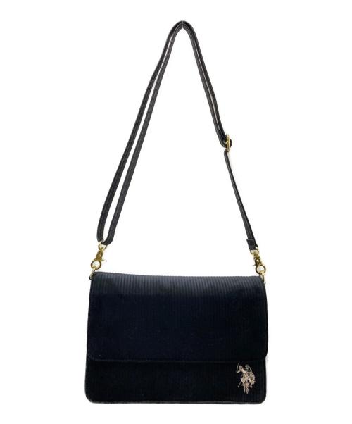U.S POLO ASSN（ユーエスポロアッスン）U.S POLO ASSN (ユーエスポロアッスン) コーデュロイショルダーバッグ ブラック サイズ:下記参照 未使用品の古着・服飾アイテム
