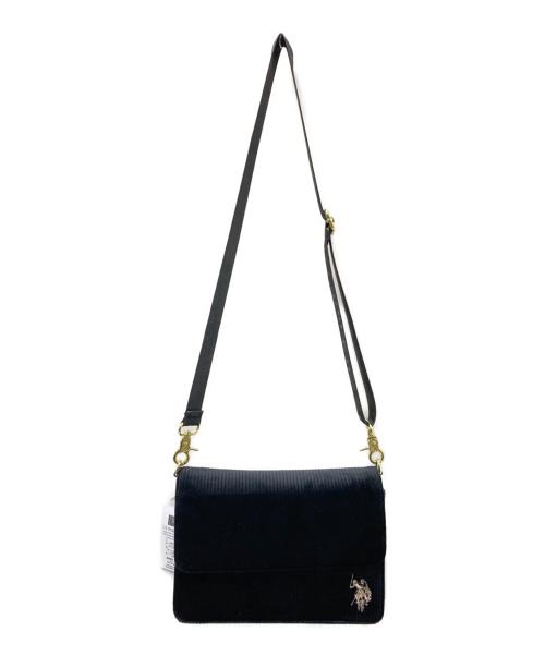U.S POLO ASSN（ユーエスポロアッスン）U.S POLO ASSN (ユーエスポロアッスン) コーデュロイショルダーバッグ ブラック サイズ:下記参照 未使用品の古着・服飾アイテム