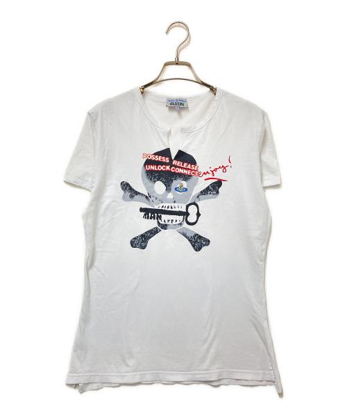 Vivienne Westwood man（ヴィヴィアン ウェストウッド マン）Vivienne Westwood man (ヴィヴィアン ウェストウッド マン) スカルプリントTシャツ ホワイト サイズ:Lの古着・服飾アイテム