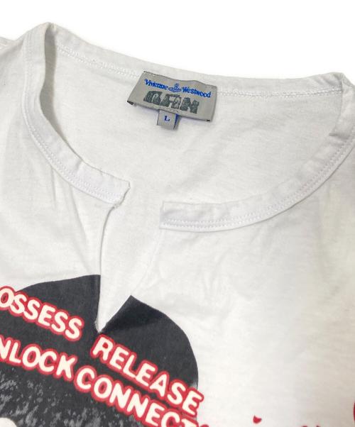Vivienne Westwood man（ヴィヴィアン ウェストウッド マン）Vivienne Westwood man (ヴィヴィアン ウェストウッド マン) スカルプリントTシャツ ホワイト サイズ:Lの古着・服飾アイテム
