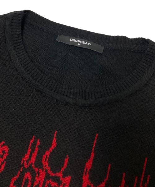 DROPDEAD（ドロップデッド）DROPDEAD (ドロップデッド) ニット レッド サイズ:Mの古着・服飾アイテム