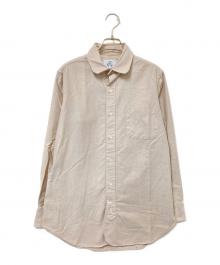 BROOKS BROTHERS（ブルックスブラザーズ）の古着「ラウンドカラーシャツ」｜ベージュ