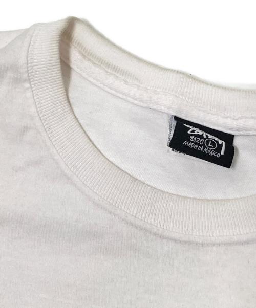 stussy（ステューシー）stussy (ステューシー) プリントTシャツ ホワイト サイズ:Lの古着・服飾アイテム