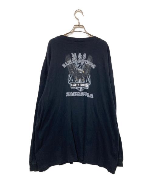 HARLEY-DAVIDSON（ハーレーダビッドソン）HARLEY-DAVIDSON (ハーレーダビッドソン) ロングスリーブプリントTシャツ ブラック サイズ:3XLの古着・服飾アイテム