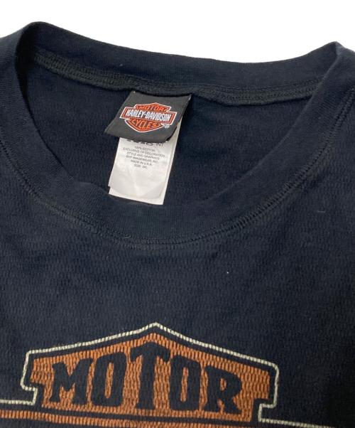 HARLEY-DAVIDSON（ハーレーダビッドソン）HARLEY-DAVIDSON (ハーレーダビッドソン) ロングスリーブプリントTシャツ ブラック サイズ:3XLの古着・服飾アイテム
