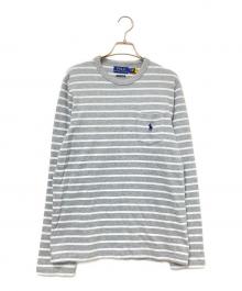 POLO RALPH LAUREN（ポロ・ラルフローレン）の古着「ボーダーTシャツ」｜グレー×ホワイト