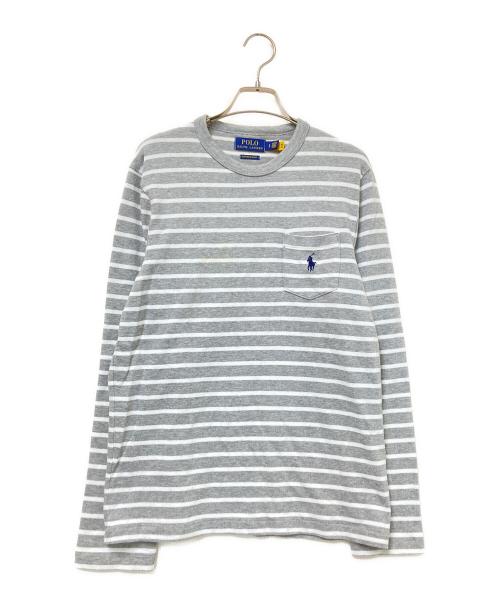 POLO RALPH LAUREN（ポロ・ラルフローレン）POLO RALPH LAUREN (ポロ・ラルフローレン) ボーダーTシャツ グレー×ホワイト サイズ:Sの古着・服飾アイテム