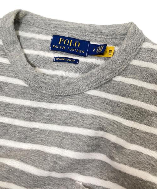 POLO RALPH LAUREN（ポロ・ラルフローレン）POLO RALPH LAUREN (ポロ・ラルフローレン) ボーダーTシャツ グレー×ホワイト サイズ:Sの古着・服飾アイテム