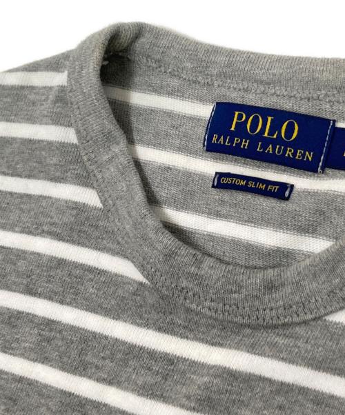 POLO RALPH LAUREN（ポロ・ラルフローレン）POLO RALPH LAUREN (ポロ・ラルフローレン) ボーダーTシャツ グレー×ホワイト サイズ:Sの古着・服飾アイテム