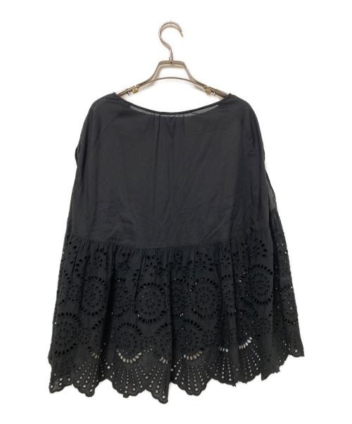 BEARDSLEY（ビアズリー）BEARDSLEY (ビアズリー) レースポンチョブラウス ブラック サイズ:FREEの古着・服飾アイテム