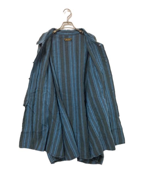 J.S HOMESTEAD（ジャーナルスタンダード ホームステッド）J.S HOMESTEAD (ジャーナルスタンダード ホームステッド) 10XL リネン ストライプ シャツ ブラック×グリーン サイズ:FREEの古着・服飾アイテム