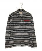RANCHERbySchottランチャー バイ ショット）の古着「ロゴ刺繍シャツ」｜グレー