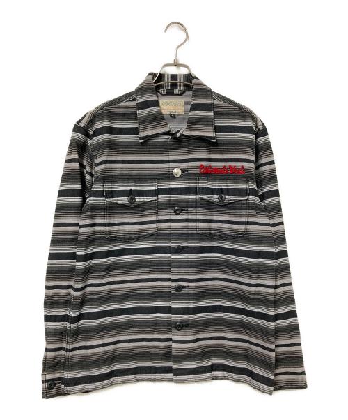 RANCHERbySchott（ランチャー バイ ショット）RANCHERbySchott (ランチャー バイ ショット) ロゴ刺繍シャツ グレー サイズ:Lの古着・服飾アイテム