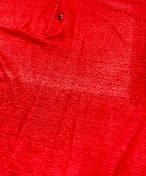 Cruciani（クルチアーニ）Cruciani (クルチアーニ) リネンポロシャツ レッド サイズ:46の古着・服飾アイテム
