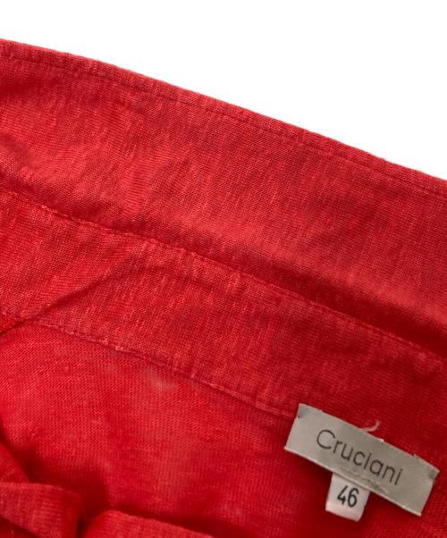 Cruciani（クルチアーニ）Cruciani (クルチアーニ) リネンポロシャツ レッド サイズ:46の古着・服飾アイテム