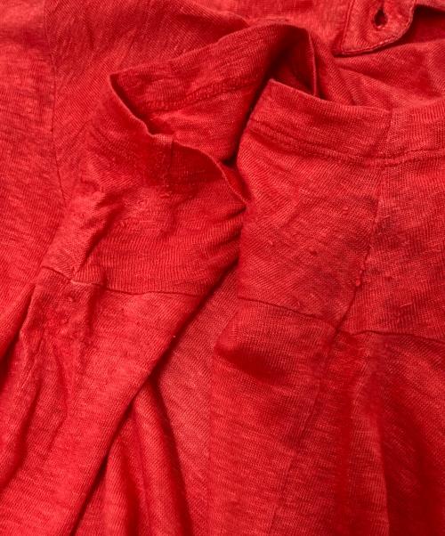 Cruciani（クルチアーニ）Cruciani (クルチアーニ) リネンポロシャツ レッド サイズ:46の古着・服飾アイテム