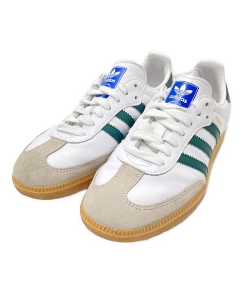 adidas（アディダス）adidas (アディダス) ローカットスニーカー グリーン×ホワイト サイズ:23.5cmの古着・服飾アイテム