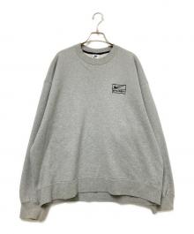 NIKE×stussy（ナイキ×ステューシー）の古着「Fleece Crew "Grey"」｜グレー